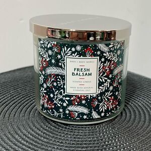 BBW Fresh Balsam 3 Wick Candle NWT